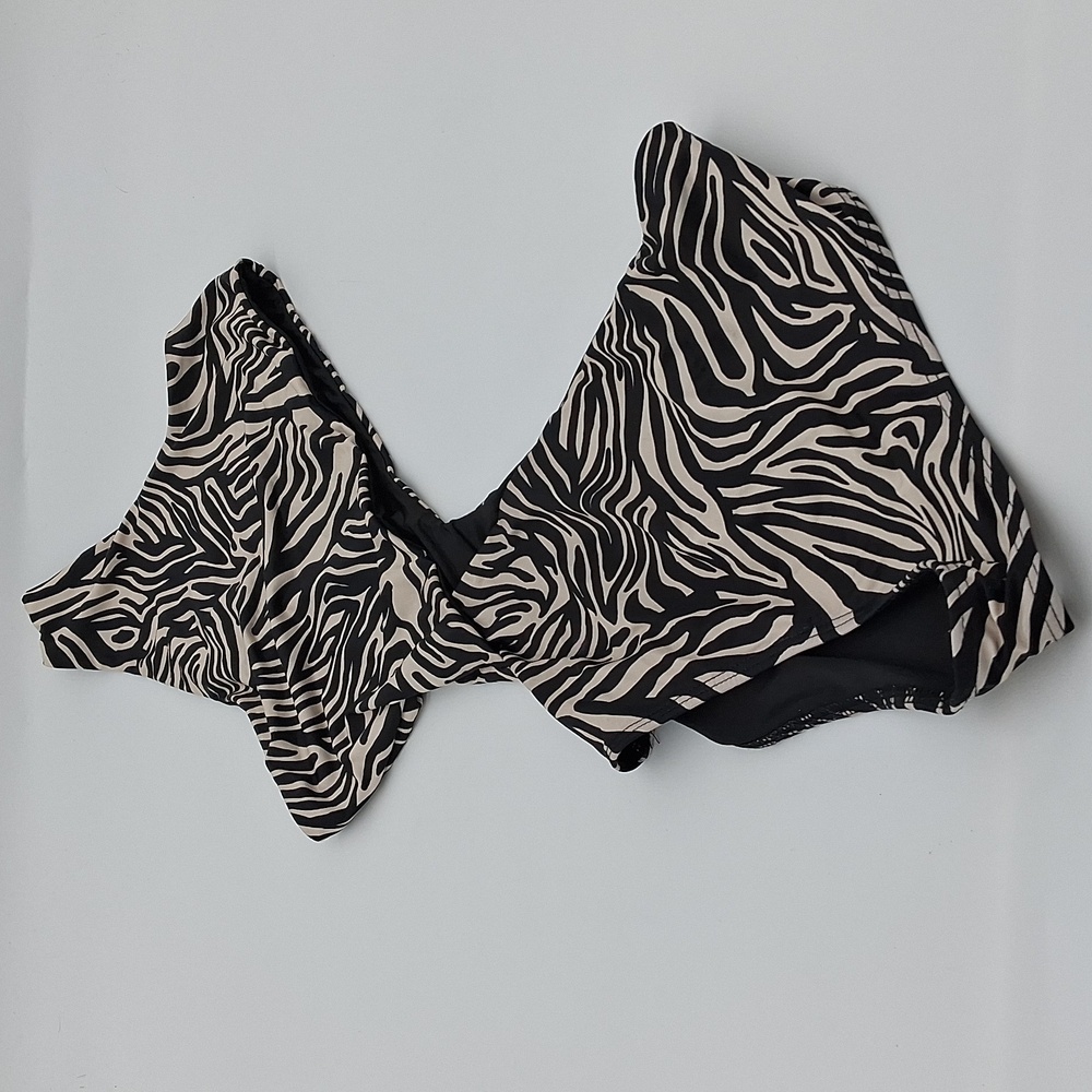 Beach Riot Celine One-Piece Swimsuit Zebra Print M *FLAW* - Picture 2 of 12